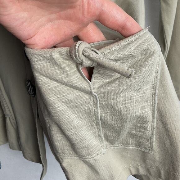 Neon Buddha Womens Jersey Knit Casual Button Down Jacket Large - Picture 4 of 11